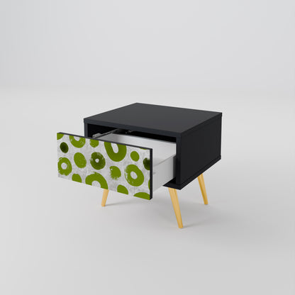 Comodino GREEN RHAPSODY con finitura nera
