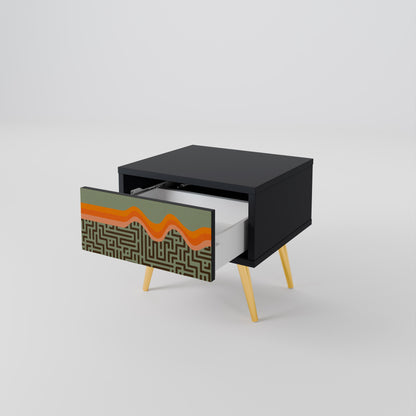 Comodino Simple Solutions in finitura nera
