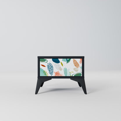 Comodino BOTANICAL HURRICANE in finitura nera