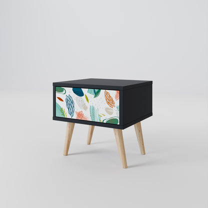 Comodino BOTANICAL HURRICANE in finitura nera
