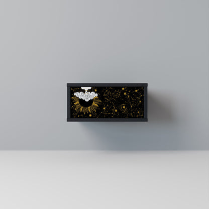 Comodino STELLAR CONSTELLATIONS in finitura nera