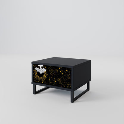 Comodino STELLAR CONSTELLATIONS in finitura nera