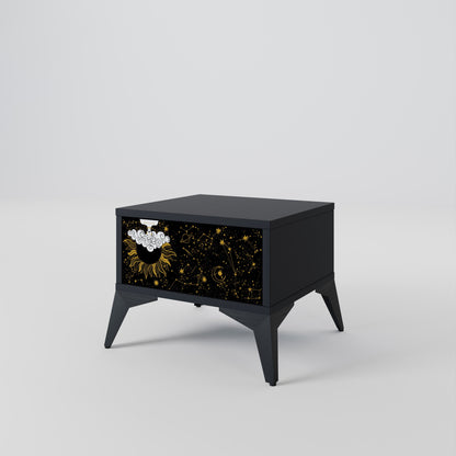 Comodino STELLAR CONSTELLATIONS in finitura nera