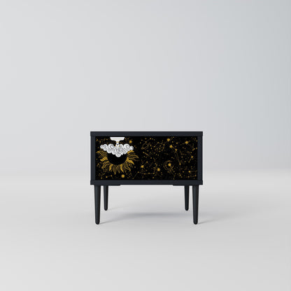 Comodino STELLAR CONSTELLATIONS in finitura nera