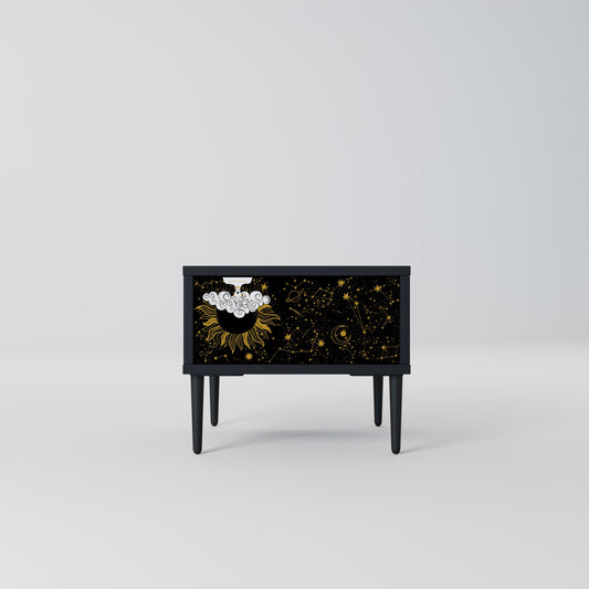 Comodino STELLAR CONSTELLATIONS in finitura nera