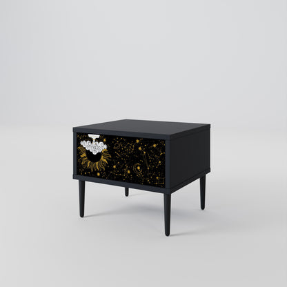 Comodino STELLAR CONSTELLATIONS in finitura nera