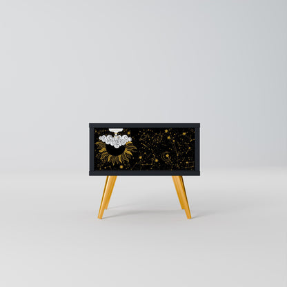 Comodino STELLAR CONSTELLATIONS in finitura nera