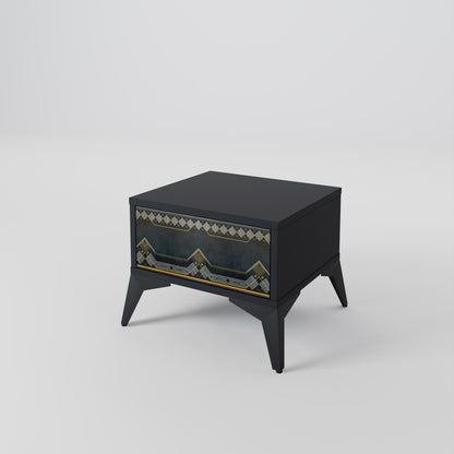Comodino ROYAL ORDINARINESS in finitura nera