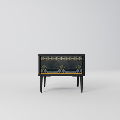 Comodino ROYAL ORDINARINESS in finitura nera