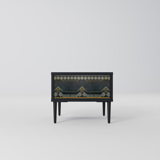 Comodino ROYAL ORDINARINESS in finitura nera