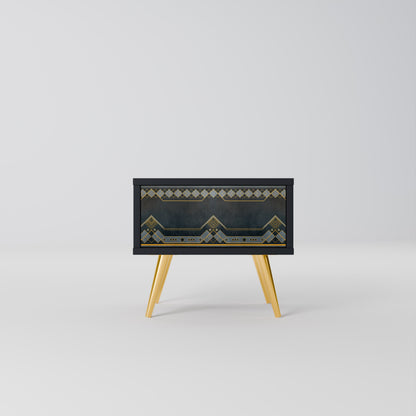 Comodino ROYAL ORDINARINESS in finitura nera
