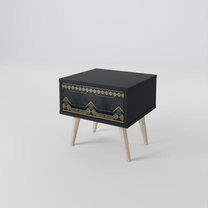 Comodino ROYAL ORDINARINESS in finitura nera