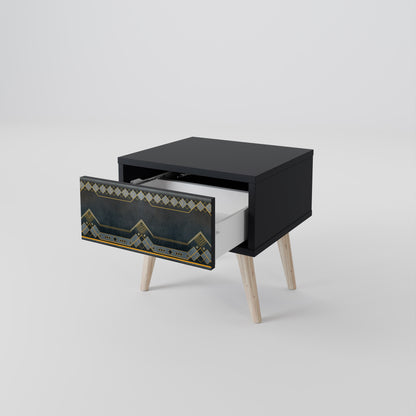 Comodino ROYAL ORDINARINESS in finitura nera