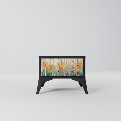 Comodino BIRCH KALEIDOSCOPE in finitura nera