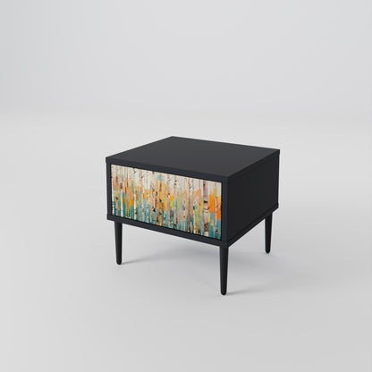 Comodino BIRCH KALEIDOSCOPE in finitura nera