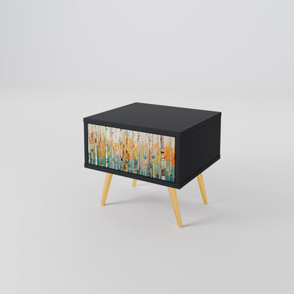 Comodino BIRCH KALEIDOSCOPE in finitura nera