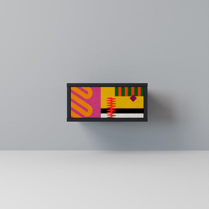 Comodino VIVID ART in finitura nera