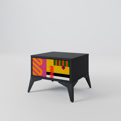 Comodino VIVID ART in finitura nera