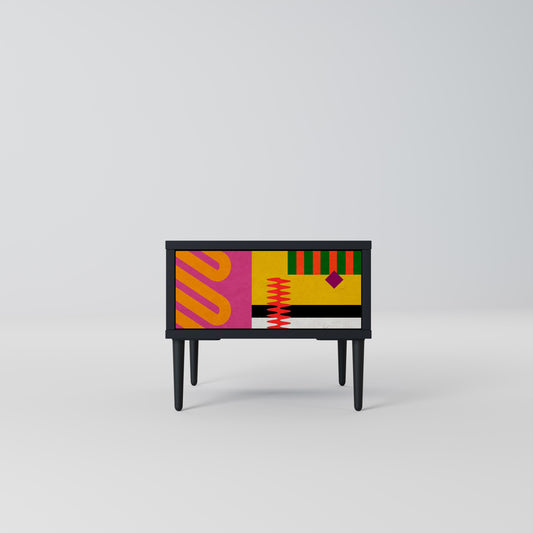 Comodino VIVID ART in finitura nera