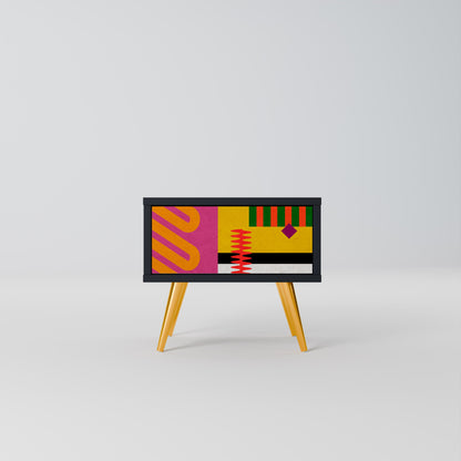 Comodino VIVID ART in finitura nera
