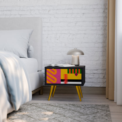 Comodino VIVID ART in finitura nera