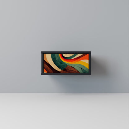 Comodino COLORFUL STRANDS in finitura nera