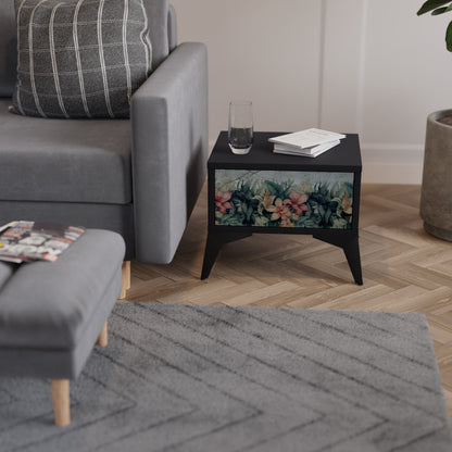 Comodino HEAVENLY BLOOM in finitura nera