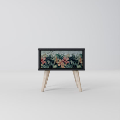 Comodino HEAVENLY BLOOM in finitura nera