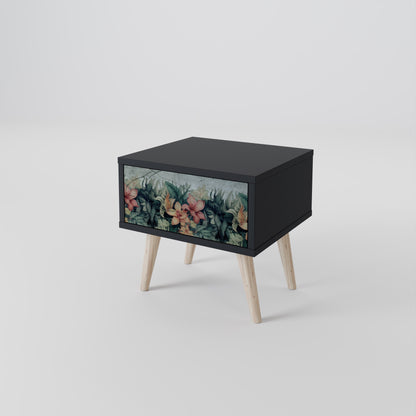 Comodino HEAVENLY BLOOM in finitura nera