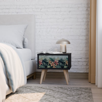Comodino HEAVENLY BLOOM in finitura nera