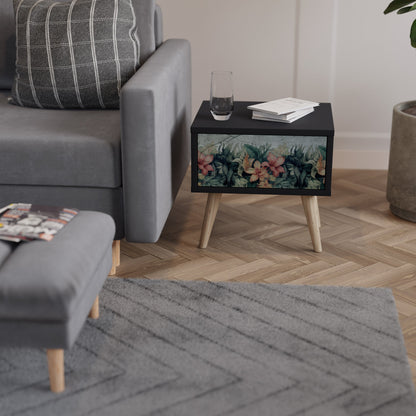 Comodino HEAVENLY BLOOM in finitura nera