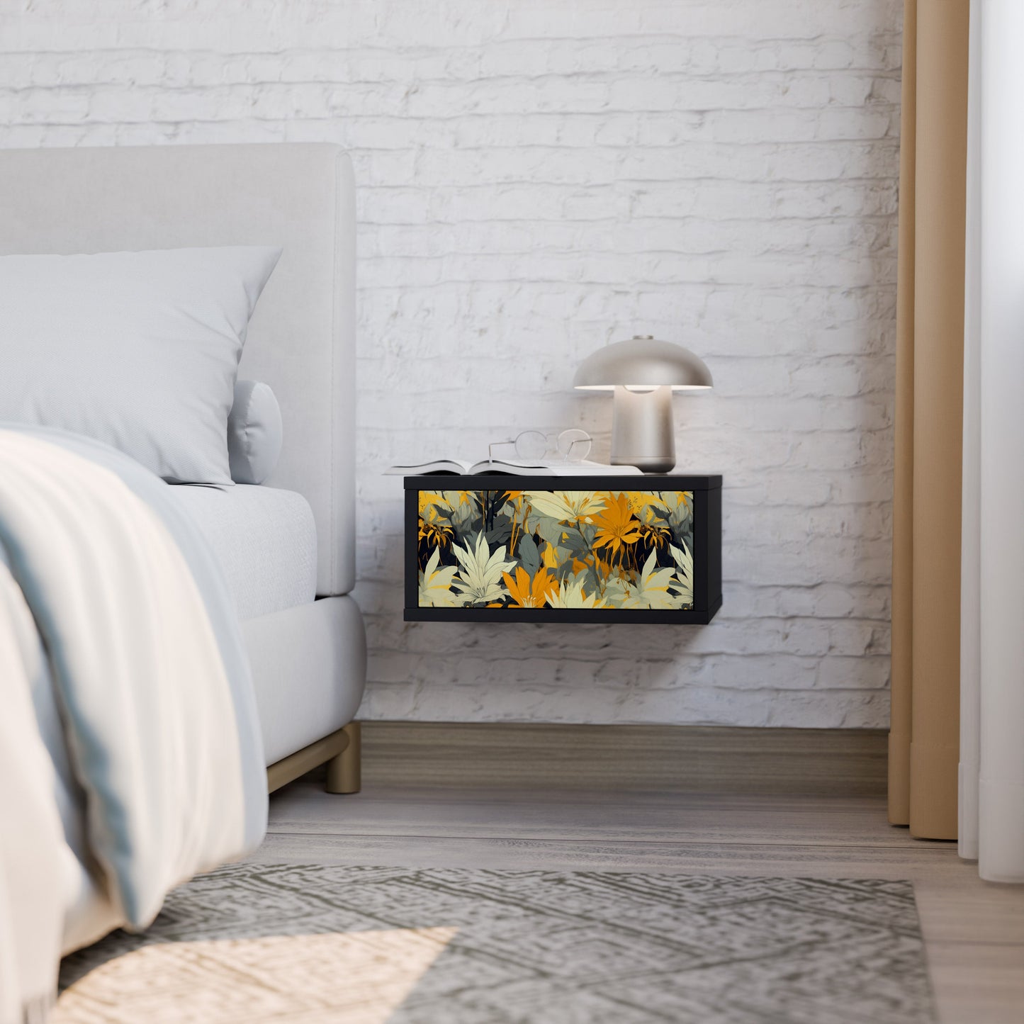 Comodino SUNKISSED LILY in finitura nera
