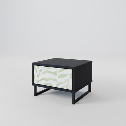 Comodino BOTANICAL SPARK in finitura nera