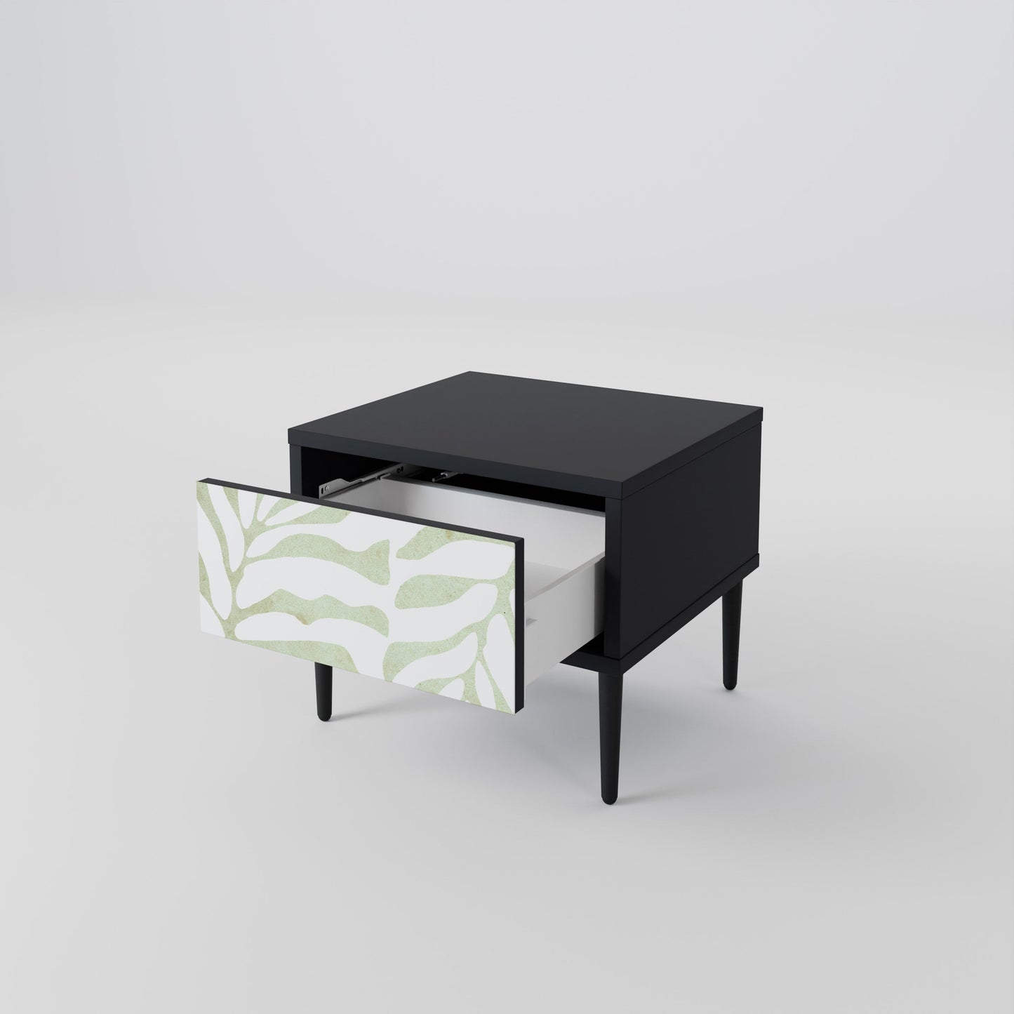 Comodino BOTANICAL SPARK in finitura nera