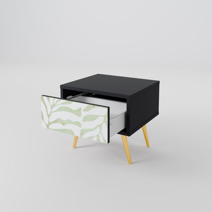 Comodino BOTANICAL SPARK in finitura nera