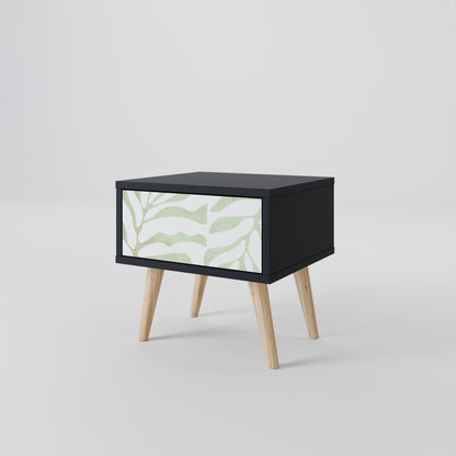 Comodino BOTANICAL SPARK in finitura nera