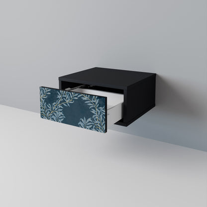 Comodino BLUE FOGLIE in finitura nera