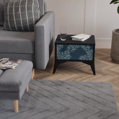 Comodino BLUE FOGLIE in finitura nera