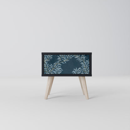Comodino BLUE FOGLIE in finitura nera