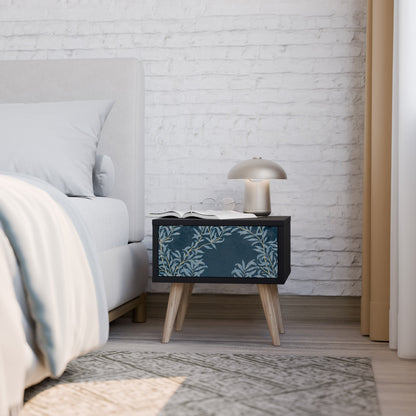 Comodino BLUE FOGLIE in finitura nera