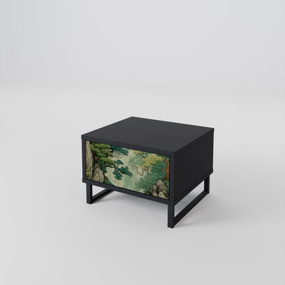 Comodino VERDURE ABYSS in finitura nera