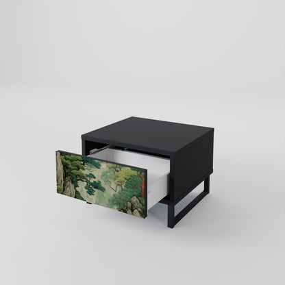 Comodino VERDURE ABYSS in finitura nera