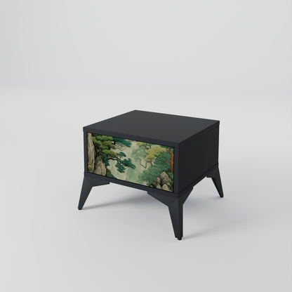 Comodino VERDURE ABYSS in finitura nera