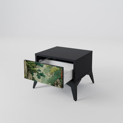 Comodino VERDURE ABYSS in finitura nera