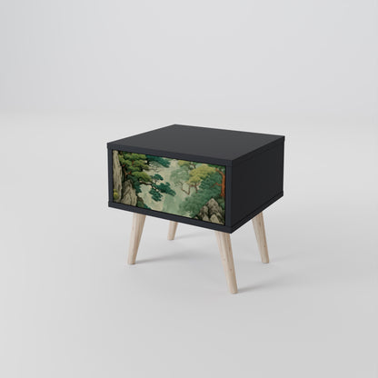 Comodino VERDURE ABYSS in finitura nera