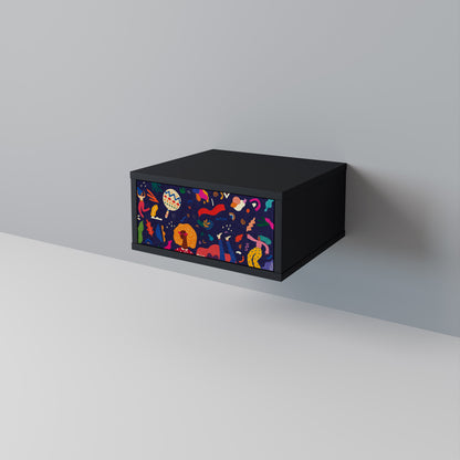 Comodino FESTIVE PLEASURES in finitura nera