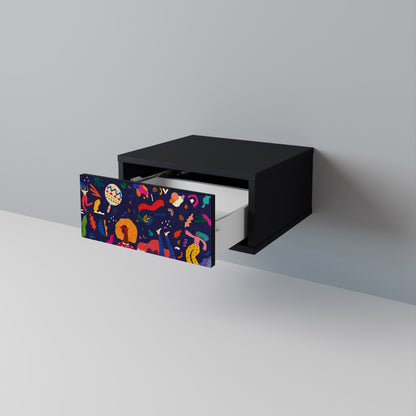 Comodino FESTIVE PLEASURES in finitura nera