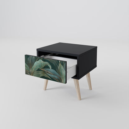 Comodino ROYAL GREEN in finitura nera