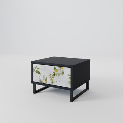 Comodino ELEGANT BOTANICS in finitura nera