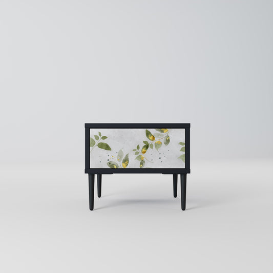 Comodino ELEGANT BOTANICS in finitura nera